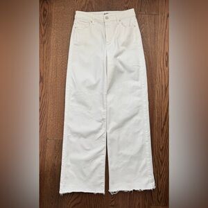 PAIGE white Wide-Leg full length Anessa Jeans - 25